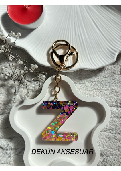 Z Harfi Epoksi Karışık Renk El Yapım Anahtarlık fiyatları