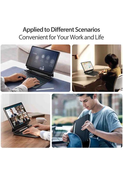 Samsung Galaxy Tab S10 Fe PLUS/S10 Fe+ 13.1-Inç Uyumlu Magic Keyboard Touchpad Rgb Işıklı Klavyeli Kılıf indirimleri