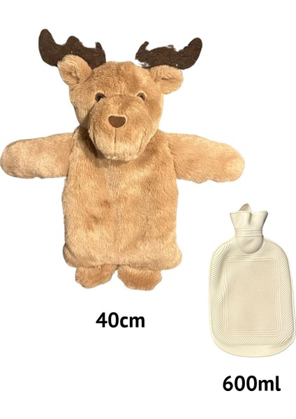 Geyik Sıcak Su Torbası 600ML, Geyik Peluş Kılıflı Sıcak Su Torbası Yumuşak Hediyelik fiyatları