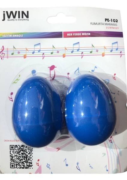 Mavi Yumurta Marakas - Çift