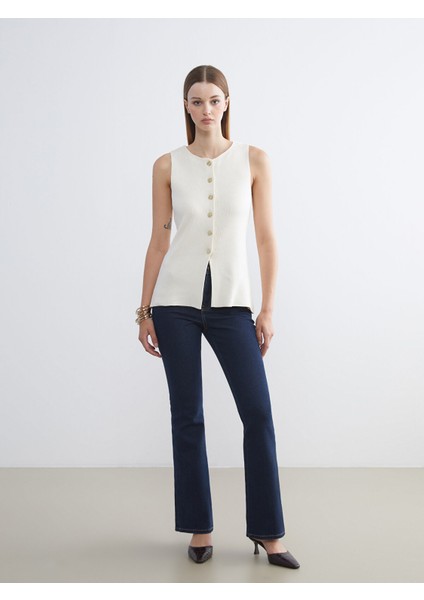 Yeni Sezon Bisiklet Yaka Kadın Triko Yelek fiyatları