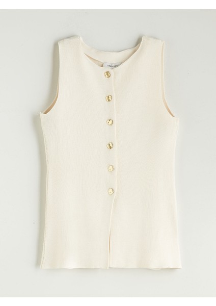 Yeni Sezon Bisiklet Yaka Kadın Triko Yelek indirimleri