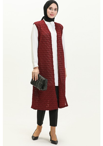 Basic Yelek 1640-03 Bordo