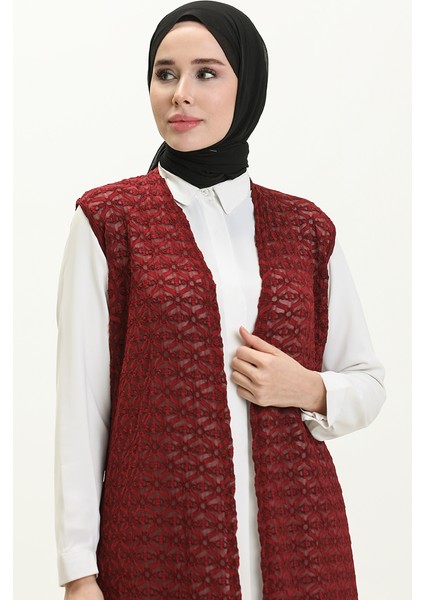 Basic Yelek 1640-03 Bordo modelleri