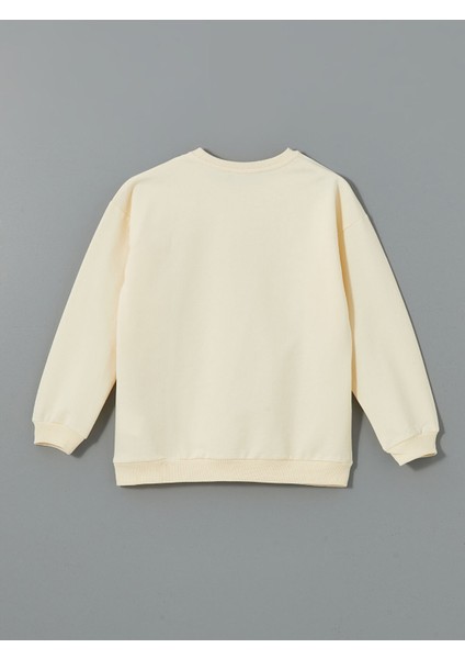 Yeni Sezon Bisiklet Yaka Baskılı Kız Çocuk Sweatshirt fiyatları
