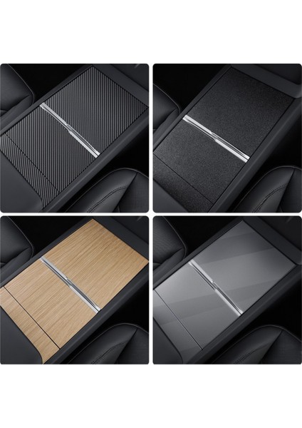 Tesla Model Y Juniper/model 3 Hıghland Orta Konsol Koruyucu Karbon Fiber Görünümlü Kaplama