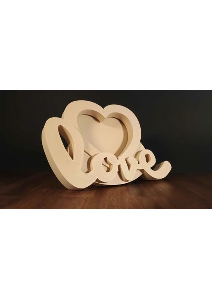 “love” Fotoğraf Çerçevesi – Dekoratif Aşk Temalı Çerçeve