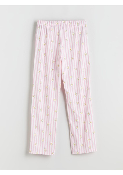 Yeni Sezon Beli Lastikli Fiyonk Desenli Kadın Pijama Altı fiyatları