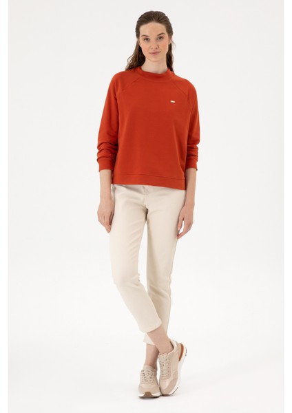 Kadın Kiremit Sweatshirt 50313610-VR031 fırsatları