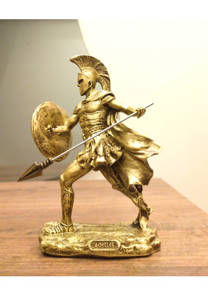 Tasarım Achilles Biblo 19 cm Mitolojik Heykel Ev Dekor Hediyelik Eşya