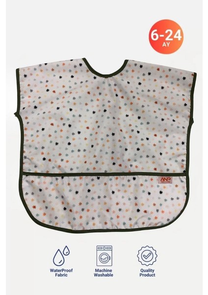 2'li Kolsuz Sıvı Geçirmez Mama ve Aktivite Önlüğü | 6-24 Ay | Colour-Bear fiyatları