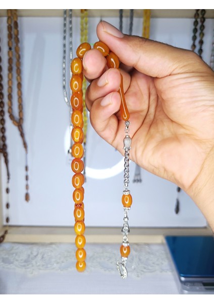 Bilal Albayrak Serisi Sıkma ve Ateş Kehribarı Tesbih