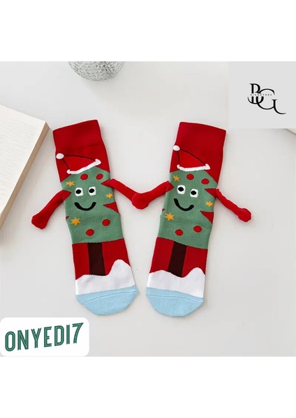 Mıknatıslı Noel Çorap 2’li Paket | Noel Baba & Gülen Çam Ağacı