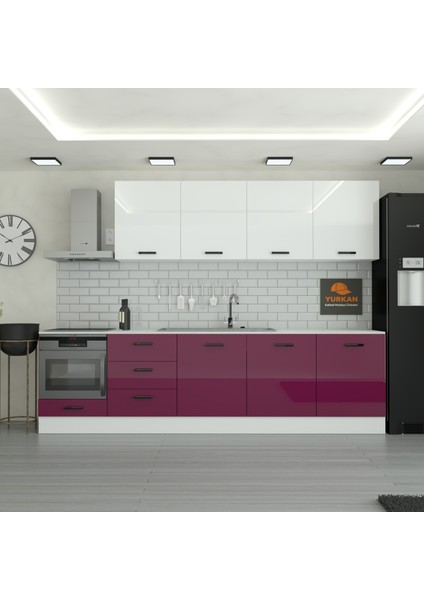 300 cm Mutfak Dolabı Mdf Kapak Tezgah Dahil YRKN300 102