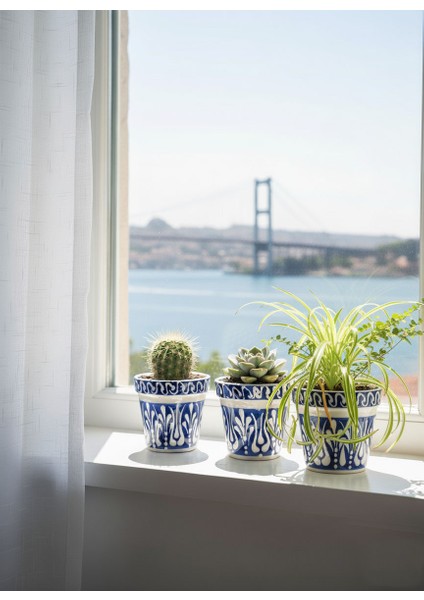 Aris Consept Çini El Yapımı Skulent ve Kaktüs Saksısı Hand Made Hediyelik 3'lü fiyatları