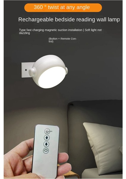 Manyetik Rgb Gece Işık Öğrenci Yurt Başucu Yatak Lambası Okuma Lambası Kablosuz Şarj Çok Renkli Masa Lamba (Yurt Dışından) fırsatları