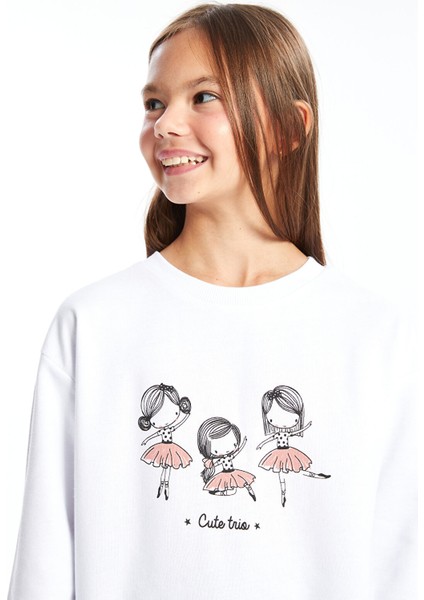 Yeni Sezon Bisiklet Yaka Kız Çocuk Sweatshirt fiyatları