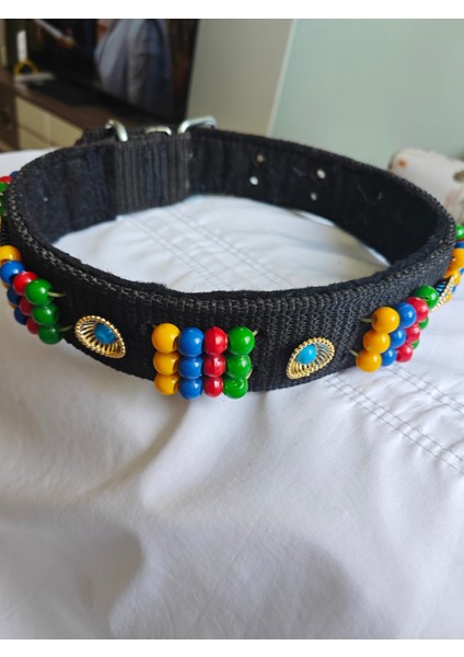 Palaska Geniş Köpek Tasması Boncuklu fiyatları