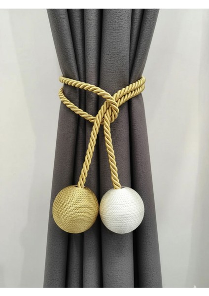 Iki Toplu Yan Bağlama Fon Perde Toplama Aparatı