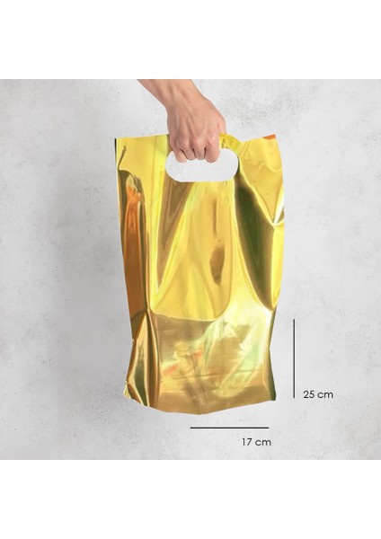 Metalize El Geçme Poşet 17X25