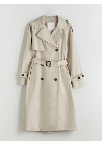 Yeni Sezon Kruvaze Yaka Oversize Kadın Trençkot indirimleri