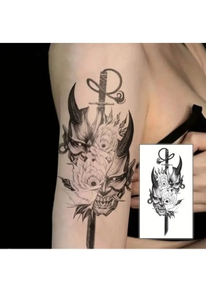 Demon Slayer Tattoo Kılıç ve Kuru Kafa Dövmesi fiyatları