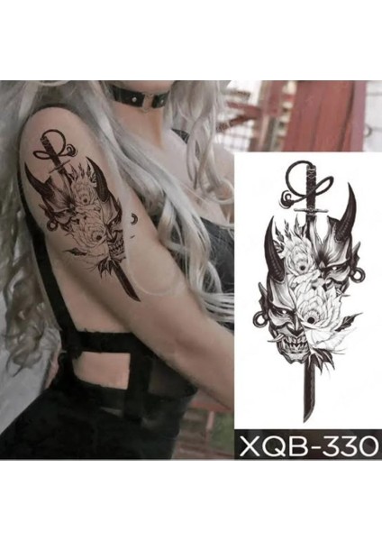 Demon Slayer Tattoo Kılıç ve Kuru Kafa Dövmesi indirimleri
