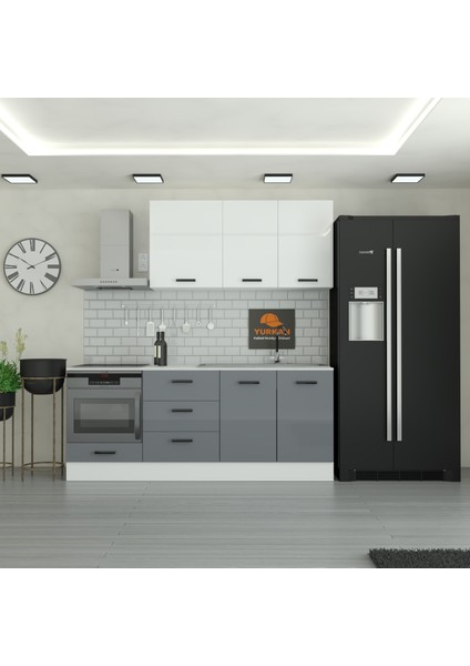 220 cm Mutfak Dolabı Mdf Kapak Tezgah Dahil YRKN220 98