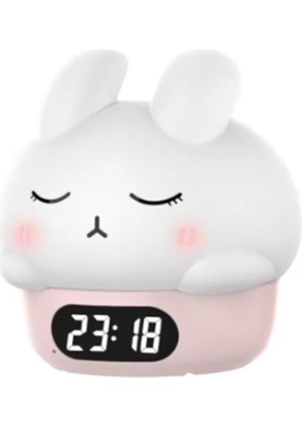 Sevimli Gece Işığı Saati: Uyumak Için Sana Eşlik Edin Tavşanlar Pat Gece Işık Çalar Yatak Odası Yatak (Yurt Dışından)