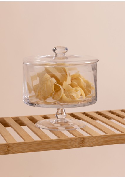 Ayaklı Cam Saklama Kabı 20 cm modelleri