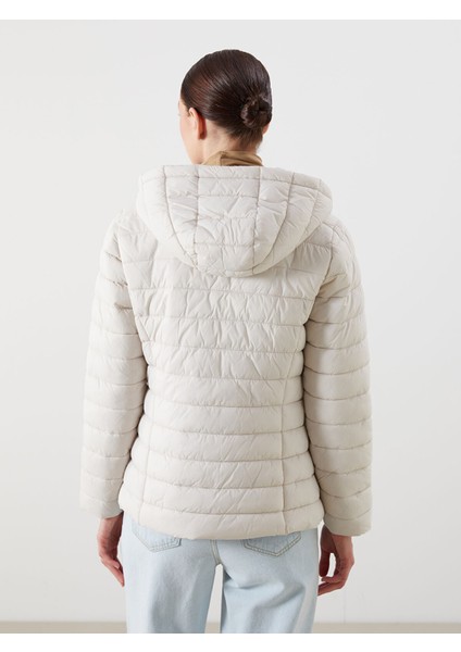 Yeni Sezon Kadın Kapüşonlu Düz Şişme Mont indirimleri