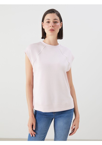 Yeni Sezon Bisiklet Yaka Oversize Kadın Tişört