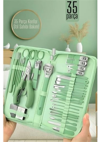 Modacar 35 Parçalı Profesyonel Manikür Pedikür Seti – Bakım Çantası | Evde Profesyonel Tırnak Bakımı