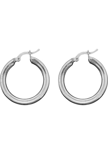Sıra Taşlı Kadın Gümüş Halka Küpe 2.5x2.5cm fiyatları