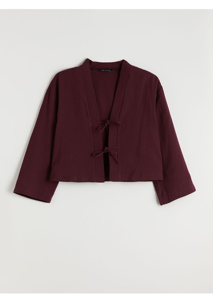 Yeni Sezon V Yaka Oversize Müslin Kadın Kimono indirimleri