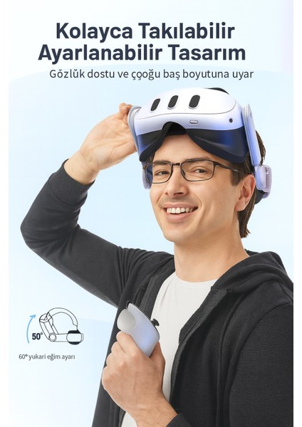 Vr Quest 3 / 3s Elite Kafa Bandı – Ayarlanabilir, Hafif ve Konforlu Yedek Headset Band