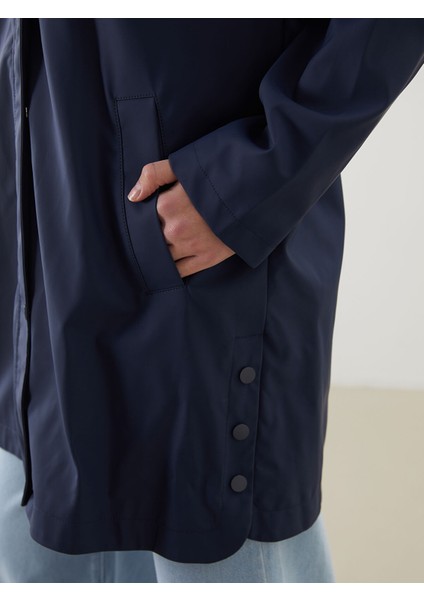 Yeni Sezon Kadın Kapüşonlu Düz Yağmurluk fırsatları