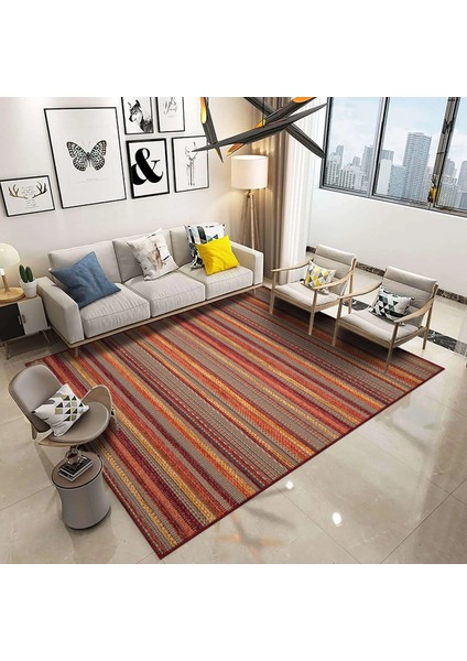 Vella Çizgili Multi Polyester ve Pamuklu Yıkanabilir Kaydırmaz Taban Dijital Baskı Halı fiyatları
