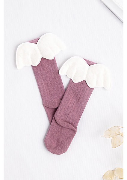 Mürdüm Kanatlı Kız Çocuk Çorap fiyatları