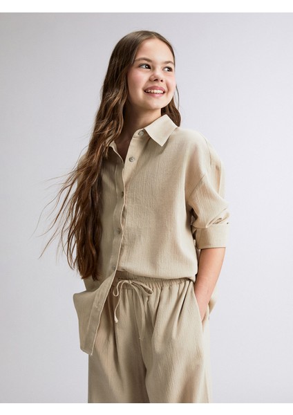 Yeni Sezon Uzun Kollu Kız Çocuk Gömlek