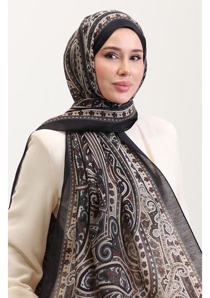 Etnik Kehribar Şal 70278-07 Toprak