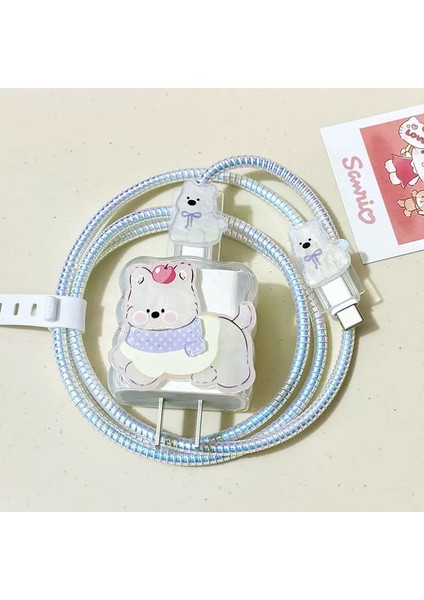 18W/20W Uyumlu Desenli Şarj Aleti Koruyucu Şarj Kablosu Örme Aparatlı Koruyucu Toparlayıcı fiyatları