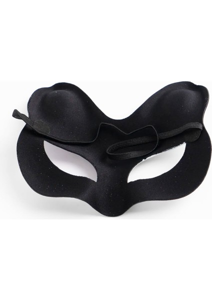 Siyah Süet Mavi Kırmızı Simli Kedi Maskesi fiyatları