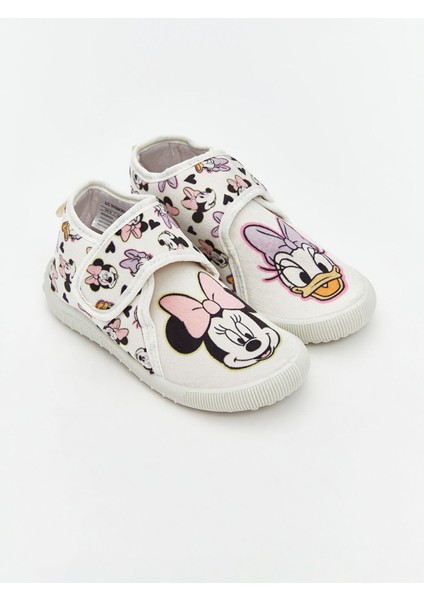 Yeni Sezon Minnie Mouse Baskılı Kız Bebek Panduf