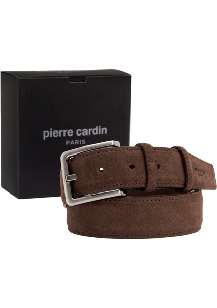 Kahve Suet Deri Erkek Kemeri (En 3,5 cm) PC1009K6S