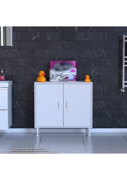 Efil Dolap Dar Alanlar Için Çok Amaçlı Dolap Çift Kapaklı 2 Göz Raf Dolap 75X75X32,5 cm fiyatları