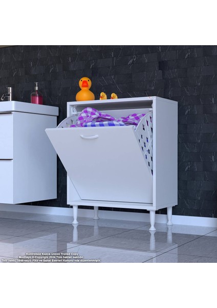 Efil Banyo Dolabı 60 cm Organizer Dolap Tek Gözlü Sepet Bölmeli Çamaşır Banyo Dolabı 60x75x32,5 cm modelleri