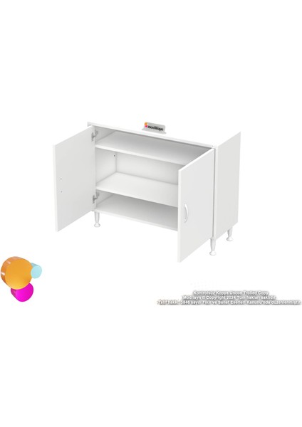 Efil Dolap Dar Alanlar Için Çok Amaçlı Dolap 2 Kapak 3 Raflı Dolap 100X75X32,5 cm indirimleri