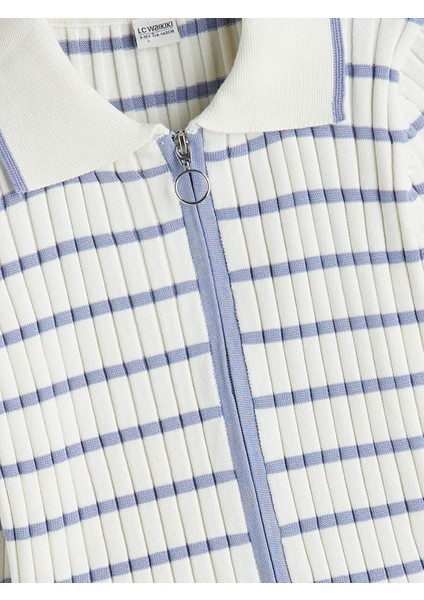 Yeni Sezon Polo Yaka Çizgili Kız Çocuk Triko Hırka fiyatları