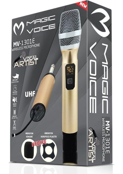 MV-1301E Uhf Ekranlı Kablosuz 1 El Telsiz Mikrofonu fırsatları